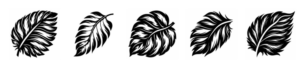 Obraz premium Abstract artistic representation of leaves dancing in the wind with textured details