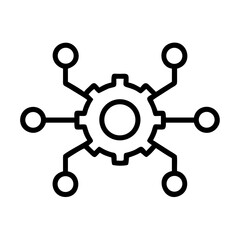 Obraz premium Gear Connection Symbol Design