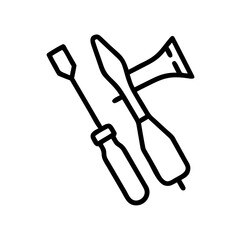 Repair Tools Silhouette Icon