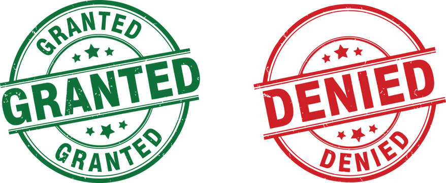 approved and denied stamp vector illustrations for business branding office use and decision graphics