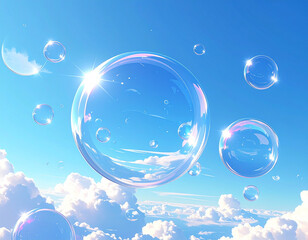 Frutiger Aero Style Cloud Landscape