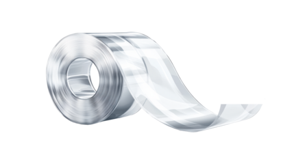 Adhesive Tape Roll on Transparent Background