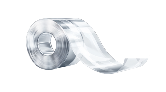 Adhesive Tape Roll on Transparent Background