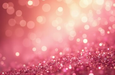 A glowing pink sparkle background with abstract light bokeh orbs