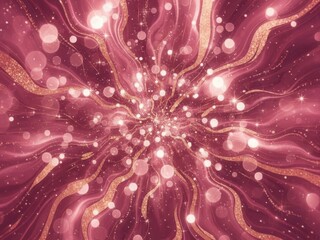 A glowing pink sparkle background with abstract light bokeh orbs