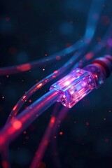 Bright Fiber Optic Cables Illuminate the Power of High-Speed Internet Access