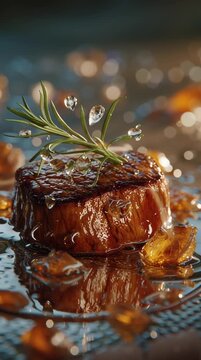 Mirror-effect animation of Rossini beef fillet