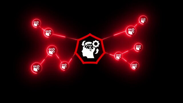 Artificial intelligence network connecting human brain with data points, representing machine learning and cognitive computing for innovative solutions - Powered by Adobe