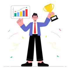 Business Success PNG file on transparent background