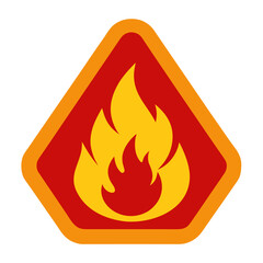 Vector of Flammable sign on white background