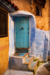 Streets and houses of Chefchaouen, Morocco, the Blue city
