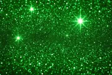 A vivid emerald-green sparkle background filled with dense glitter particles