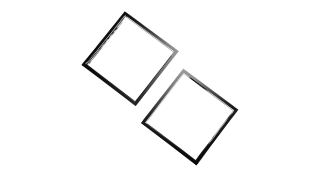 Simple abstract minimalist square frames isolated on white background vector graphic