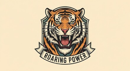 Roaring Tiger Emblem - A Symbol of Untamed Power and Ferocity.
