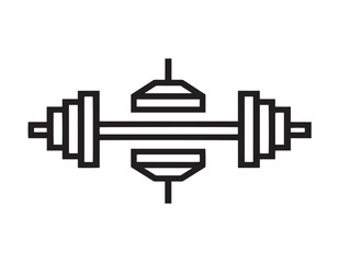 Training icon 2D vector line art in a clean minimalist graphic black