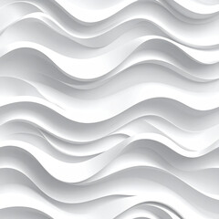 Fototapeta premium Dynamic white background with flowing waves abstract design digital art modern aesthetic artistic perspective visual harmony