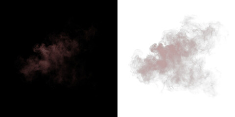 Png overlay of soft pink smoke on black and white backgrounds, creating a dreamy atmosphere for artistic projects and enhancing visual storytelling with ethereal effects
