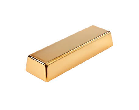 Shiny gold bar on black background: wealth and investment concept