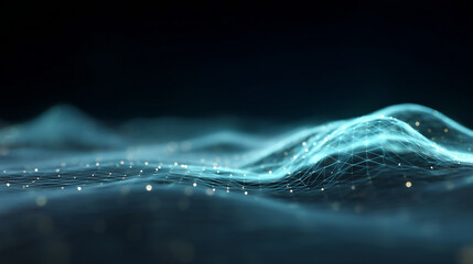 Futuristic glowing grid AI data flow and technology innovation background artificial intelligence, digital grid, abstract wave, technology, data network, cyberspace, information sy