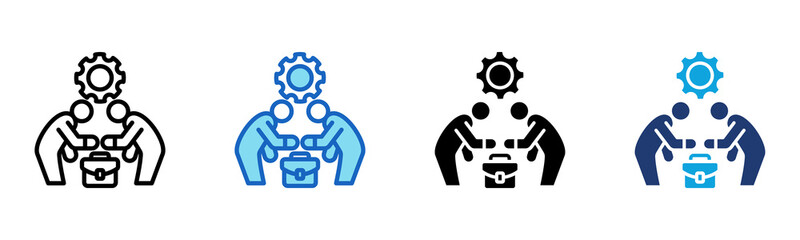 Business Partnership icon Multi Style Vector Illustration