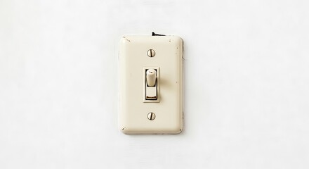 Light Switch on White Wall - Electrical Control.