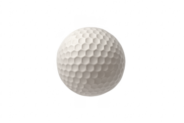 Golf ball floating against transparent background