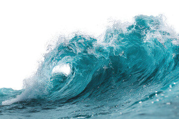 Powerful turquoise wave crests