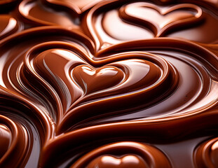 Melting Heart Chocolate Background