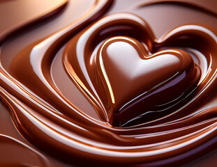 Melting Heart Chocolate Background