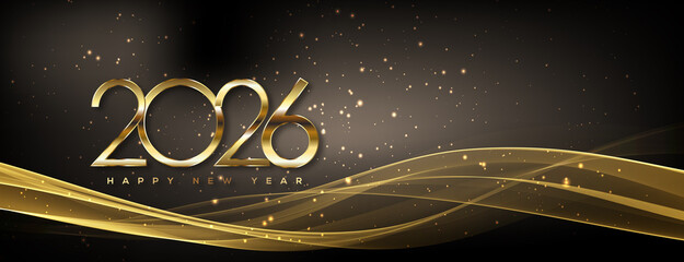 Happy New Year 2026 Greeting Card