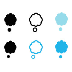 Collection of thought bubbles icons in various styles for visual communication ideas