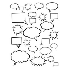 Comic Speech and Thought Bubble Collection – Vector Template for Graphic Novels & Pop Art Design