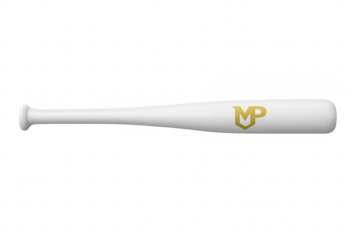 White baseball bat mvp gold logo transparent background