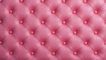 Close up of luxurious pink tufted upholstery fabric with diamond pattern
