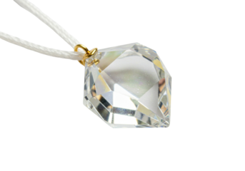 Isolated decorative crystal pendant, luxury jewelry, expensive gemstone, elegant gift idea