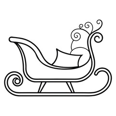 hand drawn sleigh