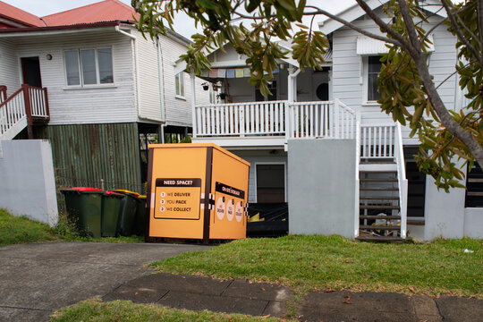 moving container box outside a home