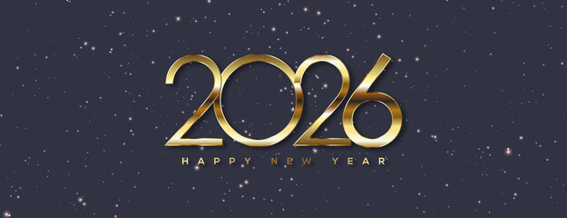 Happy New Year 2026 Greeting Card