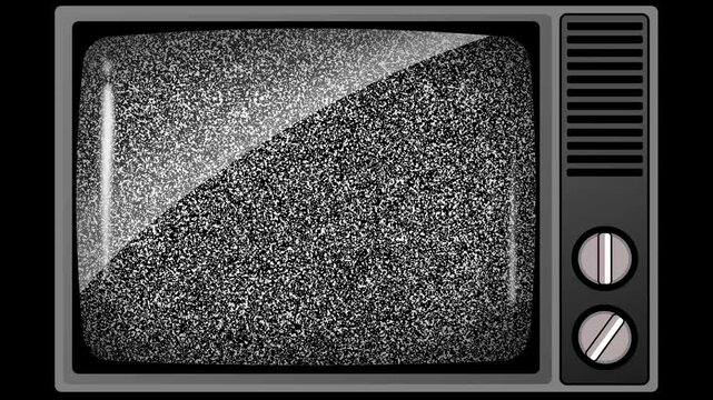 Vintage television illustration static noise display. Screen has no signal