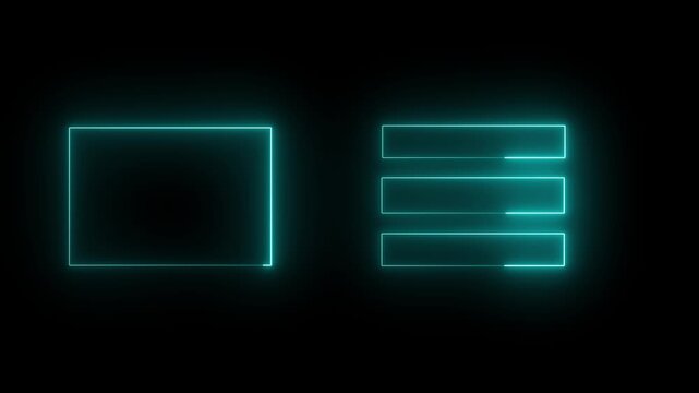 Glowing neon business hierarchy chart infographic &ndash; corporate organizational structure and network diagram icon illustration