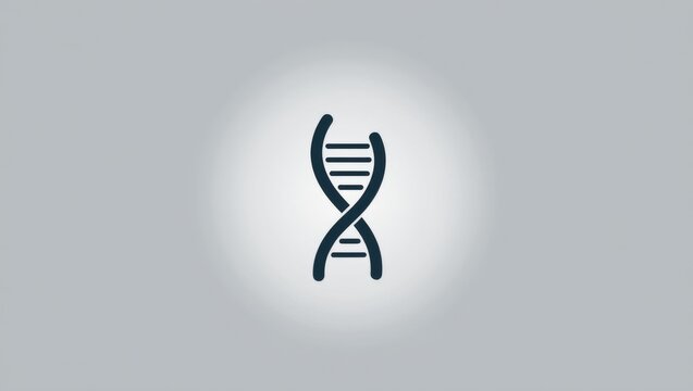 Minimalist DNA Helix Circular Emblem for UI