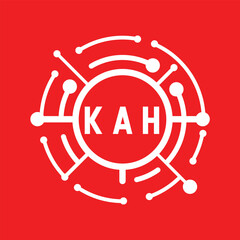 KAH letter design. KAH letter technology logo design. KAH Monogram logo design for an entrepreneur and business.