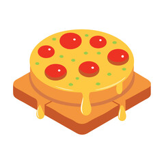 vector illustration of a pizza