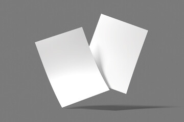 A4 flyer vertical rectangle poster mockup. 3D Illustration