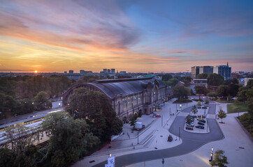 Blick auf Hamburg Dammtor am morgen 