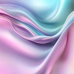 Obraz premium Gradient mesh with holographic effect swirling transitions of neon pink, light turquoise, and electric violet soft glow, dreamy shimmer, futuristic fashion vibe