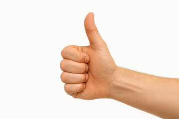 Mão fazendo sinal de positivo com o polegar. 