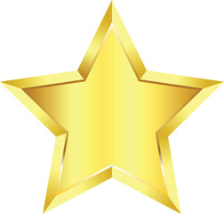 Shiny Golden 3D Star Icon