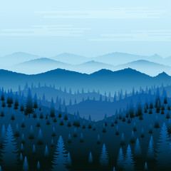 christmas tree landscape mountain forest