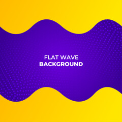Flat Wave Background banner and social media template